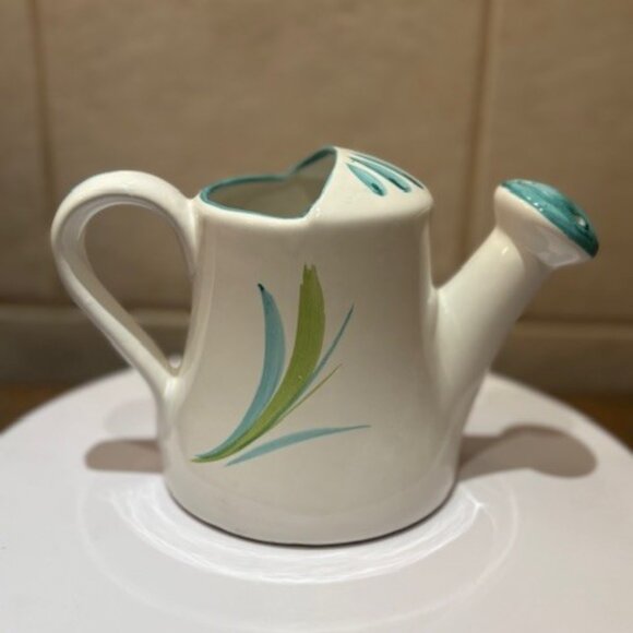 Ceramic Flower Pot Watering Sprinkling Can Italy Hand Painted Vintage - Picture 5 of 8